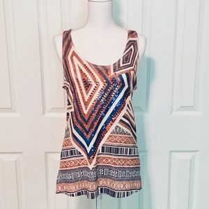 Charlotte Russe Sequined Tank Top